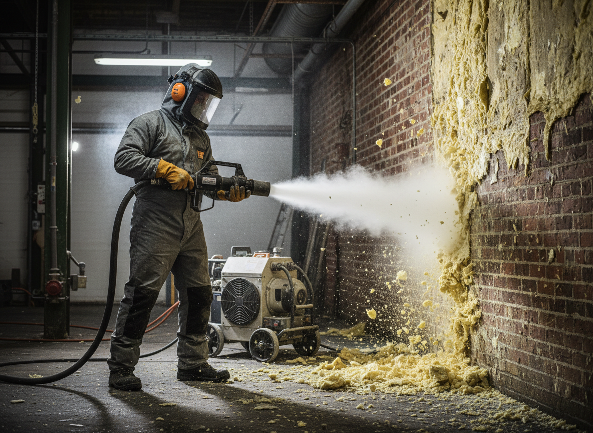 Dry Ice Blasting Spray Foam Removal in York, North Yorkshire